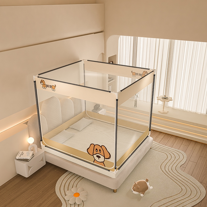 91家纺网 家纺一手货源 找家纺 （总）青竹苑 2025新款烫画外穿防摔坐床蚊帐