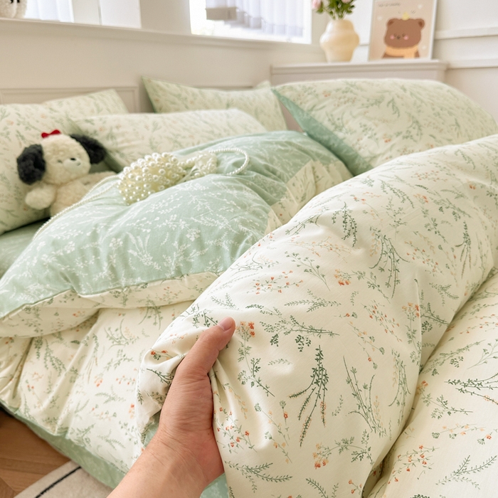 91家纺网 家纺一手货源 找家纺 柠馨 2025新款13372全棉印花四件套 洛伊