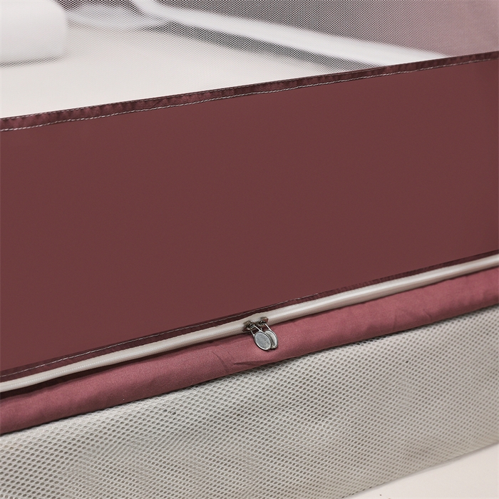 91家纺网 家纺一手货源 找家纺 青竹苑 2025新款双层雪纺边回底外穿坐床 太妃紫