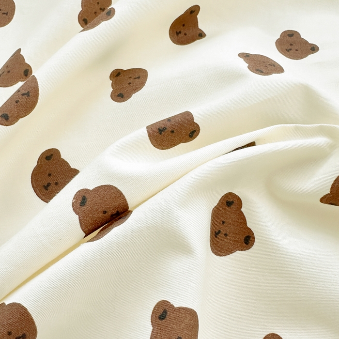 91家纺网 家纺一手货源 找家纺 柠馨 2025新款13372全棉床单床笠枕套被套单品系列-单被套 卡夫熊