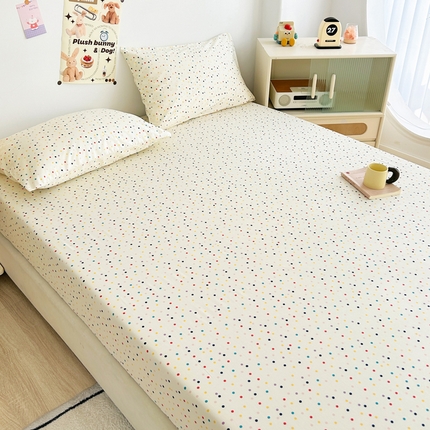 柠馨 2025新款13372全棉床单床笠枕套被套单品系列-单床笠 点点