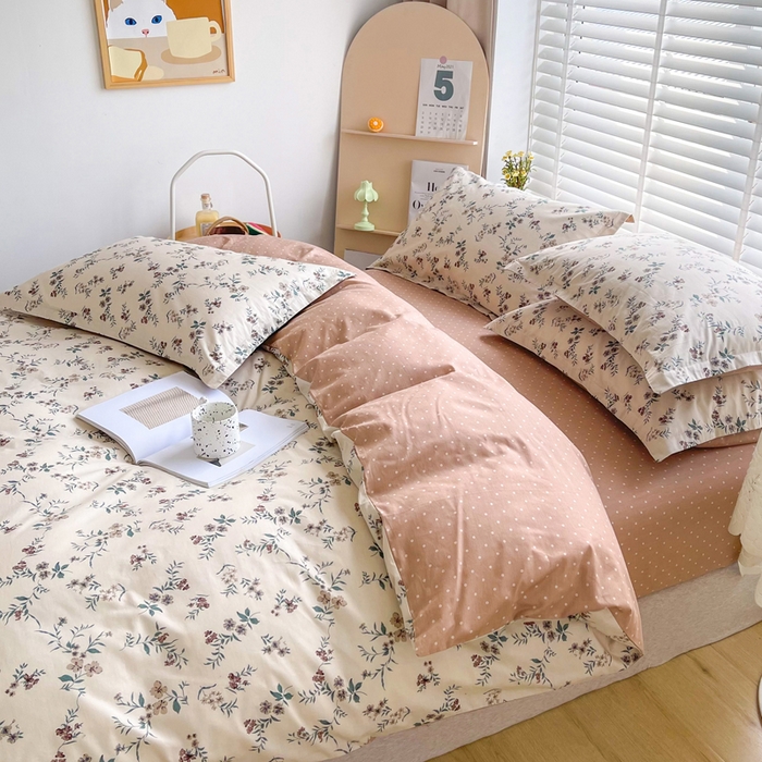 91家纺网 家纺一手货源 找家纺 柠馨 2025新款13372全棉印花四件套 沐风