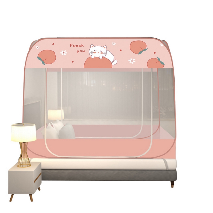 91家纺网 家纺一手货源 找家纺 （总）青竹苑 2025新款免安装大顶魔术蚊帐布三角款