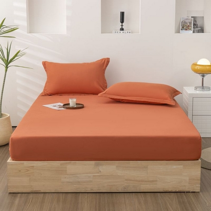 91家纺网 家纺一手货源 找家纺 （总）馨乐家纺2025新款105g亲肤水洗棉纯色单床笠