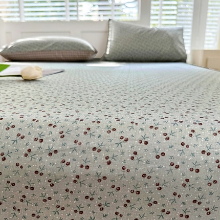 柠馨 2025新款13372全棉床单床笠枕套被套单品系列-单床笠 觅儿