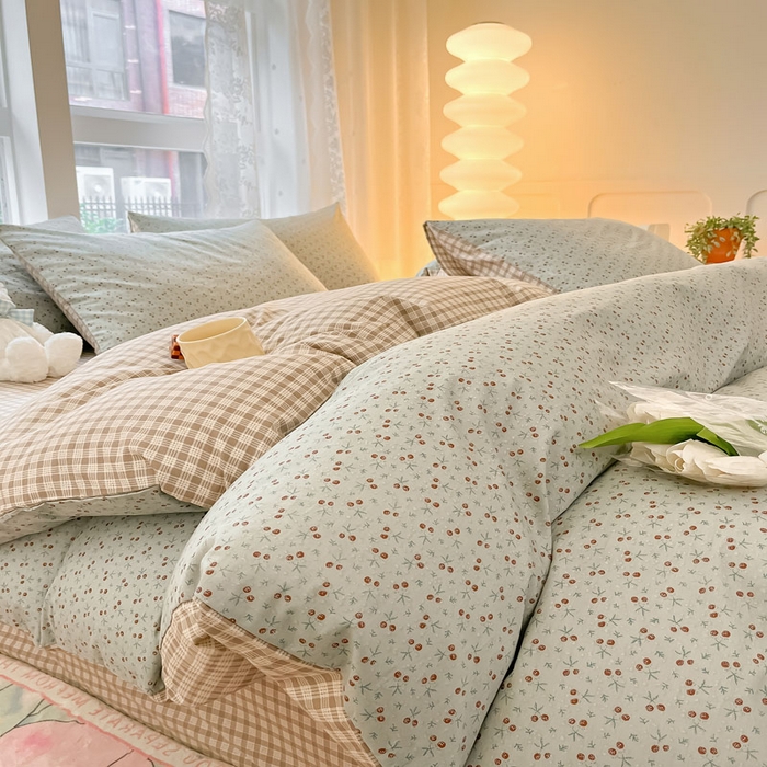 91家纺网 家纺一手货源 找家纺 柠馨 2025新款13372全棉床单床笠枕套被套单品系列-单被套 觅儿