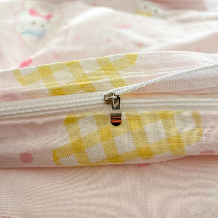 91家纺网 家纺一手货源 找家纺 博雅 2025新款全棉A类双层纱四件套 甜宠派对