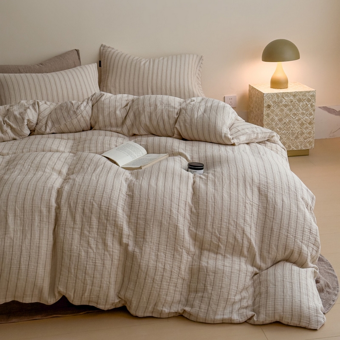 91家纺网 家纺一手货源 找家纺 席世家条纹皱皱纱-午逅 午逅-浅咖