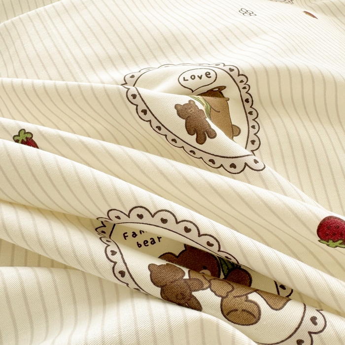 91家纺网 家纺一手货源 找家纺 柠馨 2025新款13372全棉床单床笠枕套被套单品系列-单被套 卡洛儿