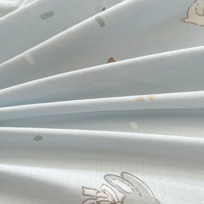 91家纺网 家纺一手货源 找家纺 博雅 2025新款全棉A类双层纱四件套 兔兔蜜语