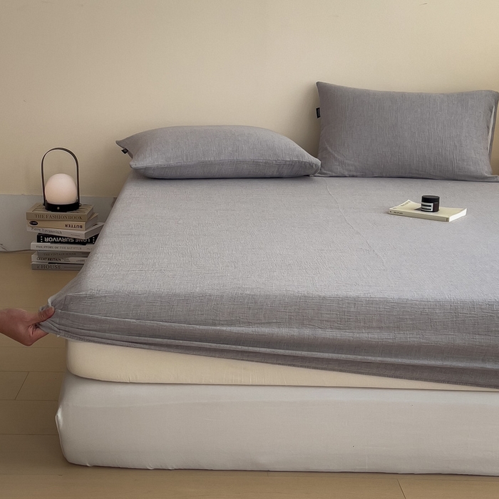 91家纺网 家纺一手货源 找家纺 席世家皱皱纱床笠 泡沫灰