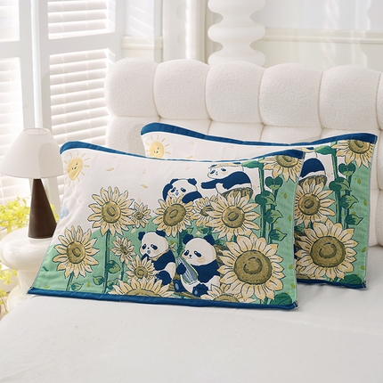 91家纺网 家纺一手货源 找家纺 （总）朴尔家纺-毛巾被 2025新款萌萌系八层纯棉加厚纱布枕巾