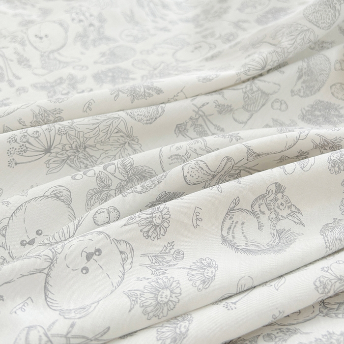 91家纺网 家纺一手货源 找家纺 柠馨 2025新款13372全棉床单床笠枕套被套单品系列-单床笠 可爱森林