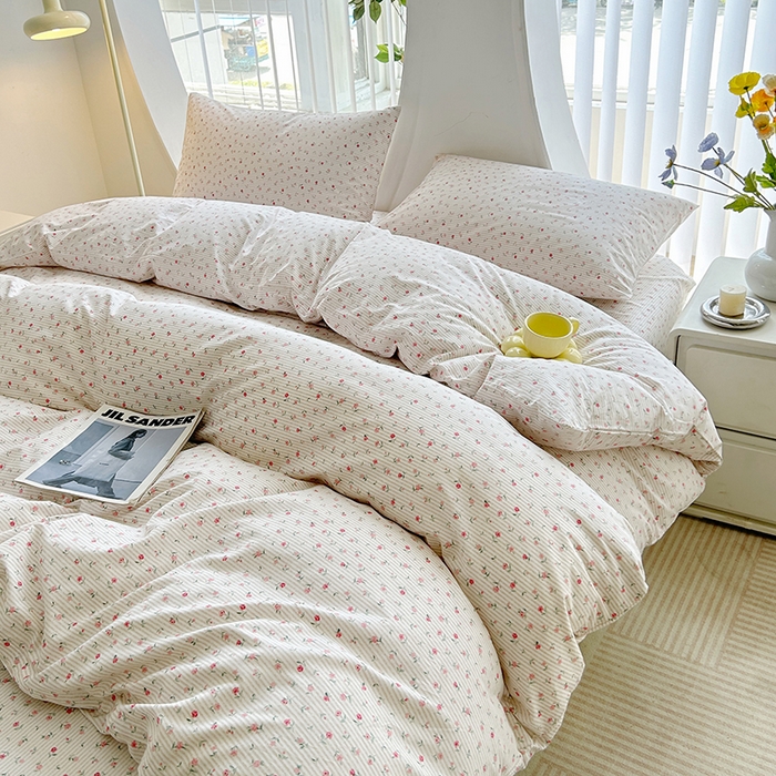 91家纺网 家纺一手货源 找家纺 柠馨 2025新款13372全棉印花四件套 绮幻