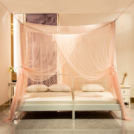 91家纺网 家纺一手货源 找家纺 青竹苑 2025新款万能蚊帐特大床吊顶蚊帐 万能蚊帐-玉