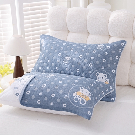 91家纺网 家纺一手货源 找家纺 （总）朴尔家纺-毛巾被 2025新款芬柔AB纱卡通三层纯棉纱布枕巾