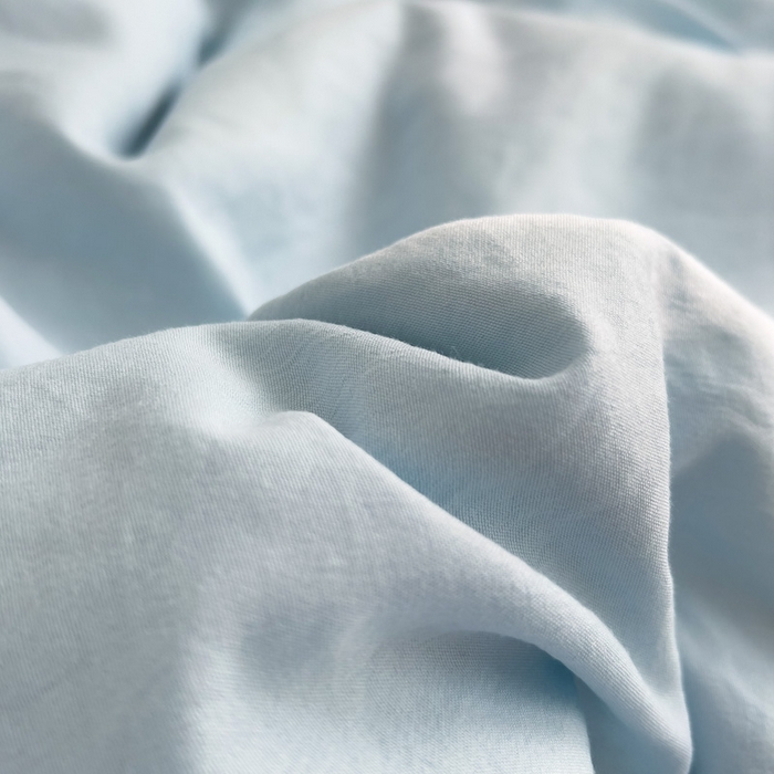 91家纺网 家纺一手货源 找家纺 花伞家居 2025新款纯色拼色柔软亲肤水洗棉简约四件套   奶蓝+深灰