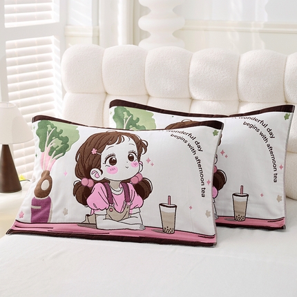 91家纺网 家纺一手货源 找家纺 （总）朴尔家纺-毛巾被 2025新款萌萌系八层纯棉加厚纱布枕巾