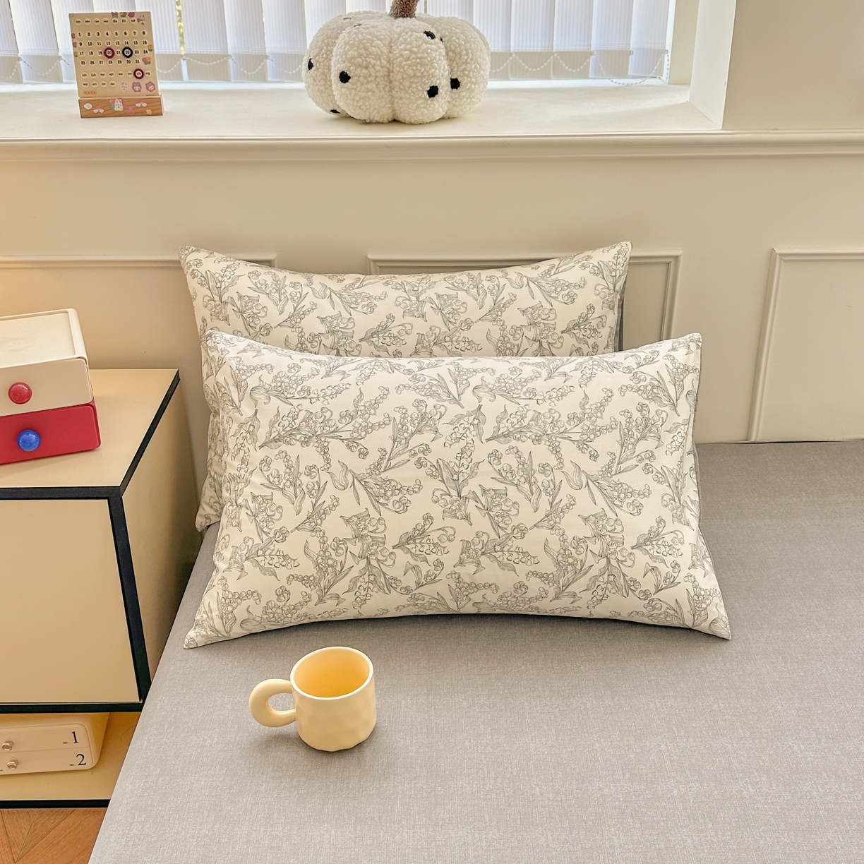 91家纺网 家纺一手货源 找家纺 柠馨 2025新款13372全棉床单床笠枕套被套单品系列-单被套 麦语