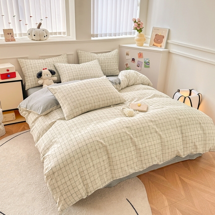 柠馨 2025新款13372全棉印花四件套 空白格