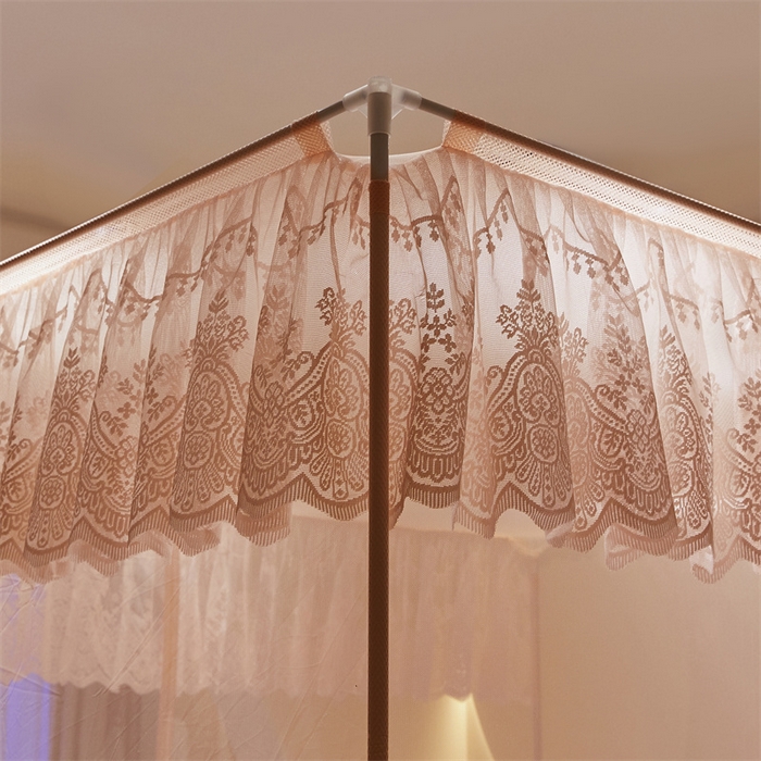 91家纺网 家纺一手货源 找家纺 青竹苑 2025新款花边TU拉链外穿全底坐床蚊帐 香妃玉