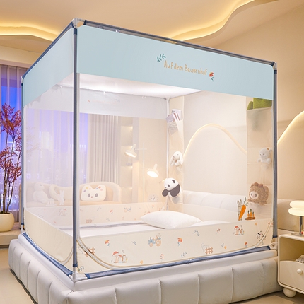 91家纺网 家纺一手货源 找家纺 （总）青竹苑 2025新款口袋款外穿防摔坐床蚊帐