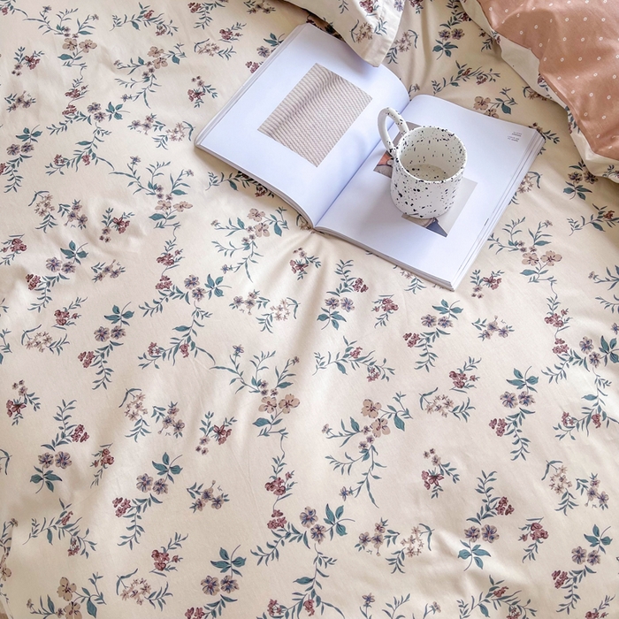 91家纺网 家纺一手货源 找家纺 柠馨 2025新款13372全棉印花四件套 沐风