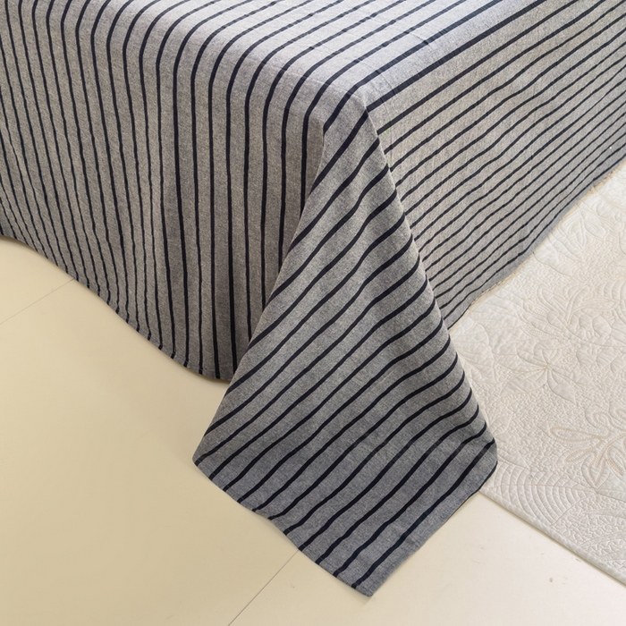 91家纺网 家纺一手货源 找家纺 （总）柠萌家居 2025新款无印风全棉色织A类母婴级纯棉水洗棉床单