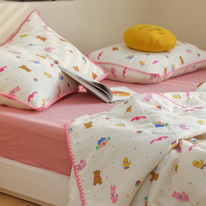 91家纺网 家纺一手货源 找家纺 买家秀 爆款不断货A类母婴级双层纱大豆被子春秋被秋冬被大豆纤维被子被芯空调被20%大豆被子夏被夏凉被 动物派对