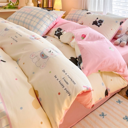 91家纺网 家纺一手货源 找家纺 （总）名兮家居 2025年新款13372全棉印花四件套-卡通系列