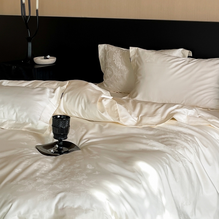 91家纺网 家纺一手货源 找家纺 （总）窝米 2025春季新品100支长绒棉轻奢提花四件套系列