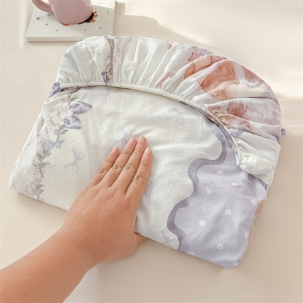 91家纺网 家纺一手货源 找家纺 （总）温眠 2025新款A类亲肤水洗棉可爱卡通印花床笠