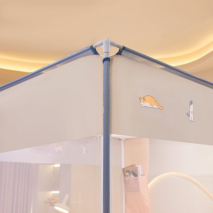 91家纺网 家纺一手货源 找家纺 青竹苑 2025新款口袋款外穿防摔坐床蚊帐 故宫喵