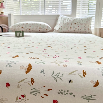 柠馨 2025新款13372全棉床单床笠枕套被套单品系列-单床笠 阳光森林