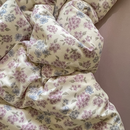 91家纺网 家纺一手货源 找家纺 （总）仟网汇 2025新款针织双层纱AB版四件套