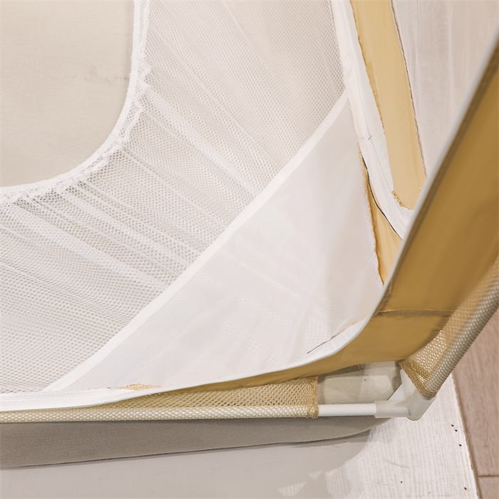 91家纺网 家纺一手货源 找家纺 青竹苑 2025新款双层雪纺边回底外穿坐床 香槟色