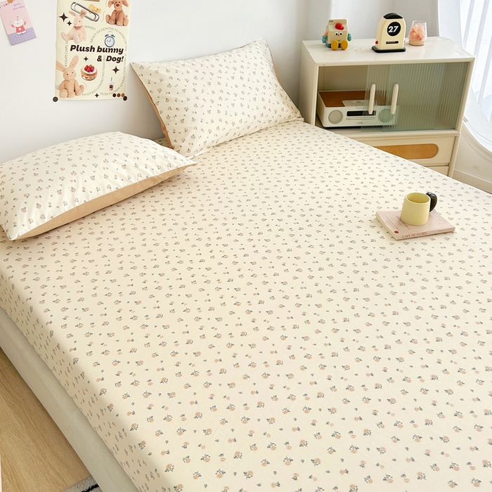 91家纺网 家纺一手货源 找家纺 柠馨 2025新款13372全棉床单床笠枕套被套单品系列-单床笠 馥郁