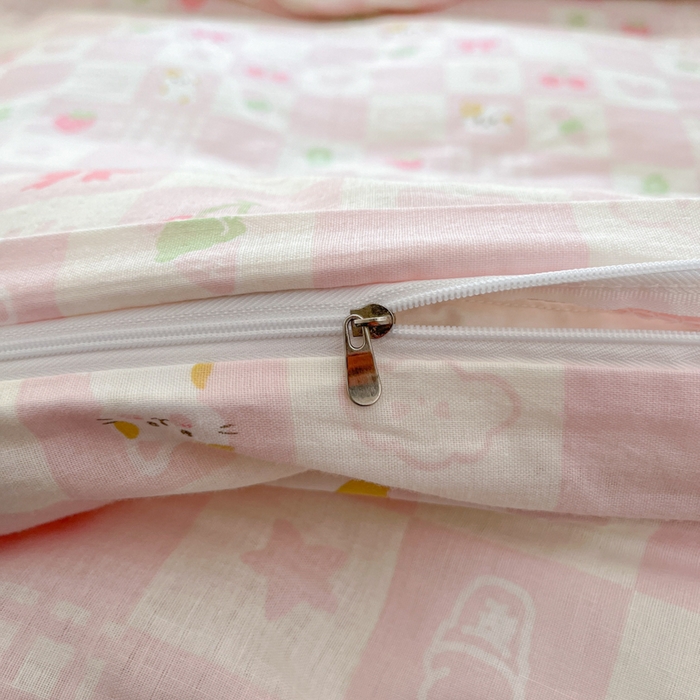 91家纺网 家纺一手货源 找家纺 博雅 2025新款全棉A类双层纱四件套 小奶猫