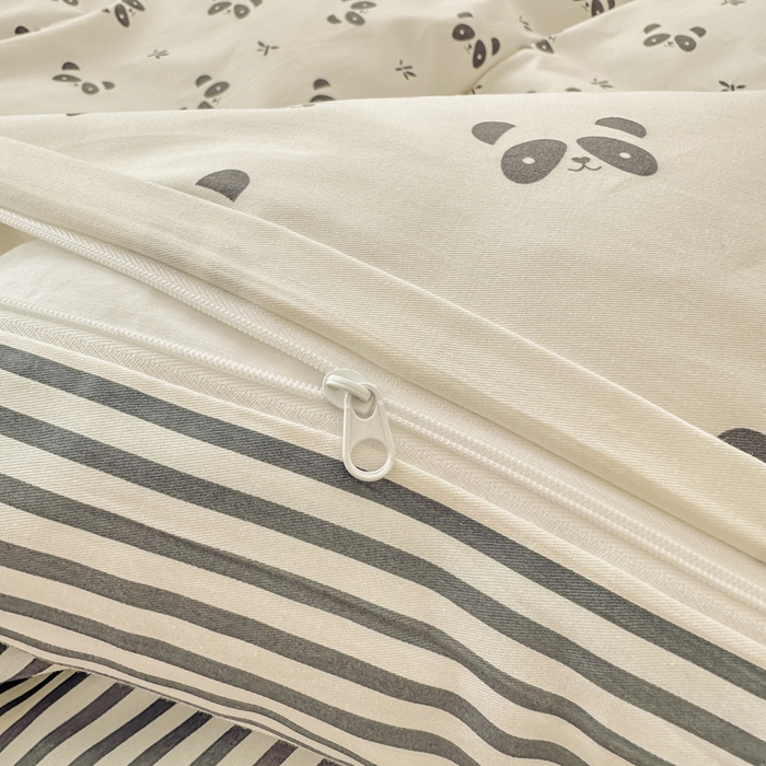 91家纺网 家纺一手货源 找家纺 柠馨 2025新款13372全棉床单床笠枕套被套单品系列-单被套 大眼萌