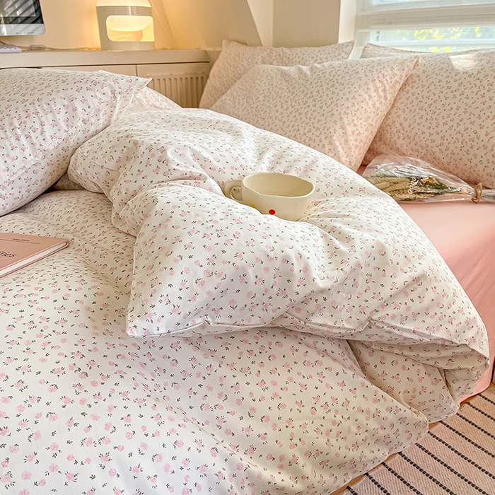 91家纺网 家纺一手货源 找家纺 柠馨 2025新款13372全棉学生三件套单人宿舍三件套四件套 芊芊