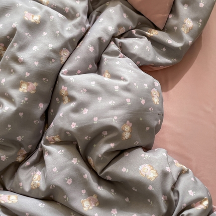 91家纺网 家纺一手货源 找家纺 （总）仟网汇 2025新款针织双层纱AB版四件套