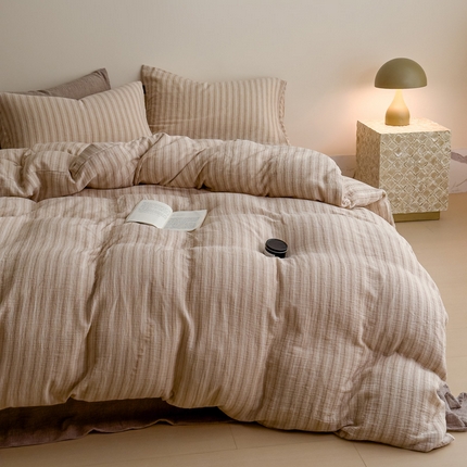 91家纺网 家纺一手货源 找家纺 席世家条纹皱皱纱-午逅 午逅-奶棕