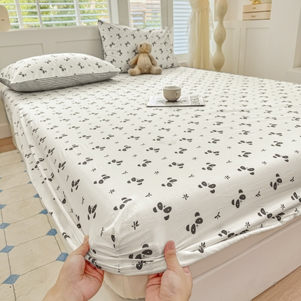 柠馨 2025新款13372全棉床单床笠枕套被套单品系列-单床笠 大眼萌