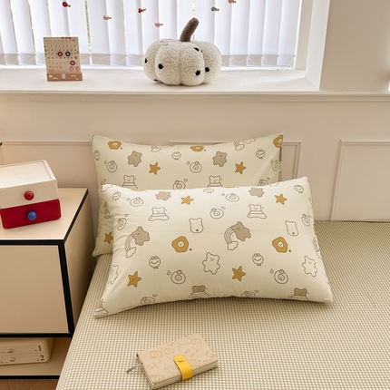 柠馨 2025新款13372全棉床单床笠枕套被套单品系列-单枕套 星空熊