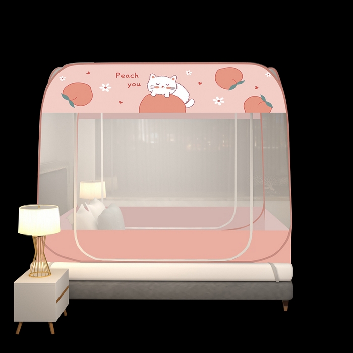 91家纺网 家纺一手货源 找家纺 （总）青竹苑 2025新款免安装大顶魔术蚊帐布三角款