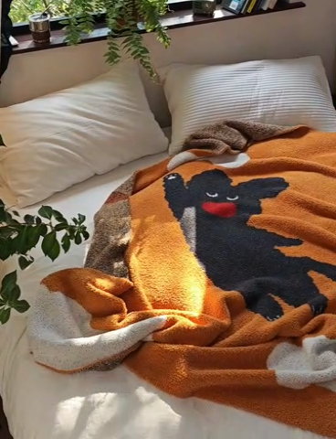 91家纺网 家纺一手货源 找家纺 （总）暖绵绵家纺 2025新款半边绒提花毛毯-贝里芬