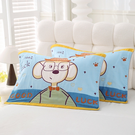 91家纺网 家纺一手货源 找家纺 （总）朴尔家纺-毛巾被 2025新款萌萌系八层纯棉加厚纱布枕巾