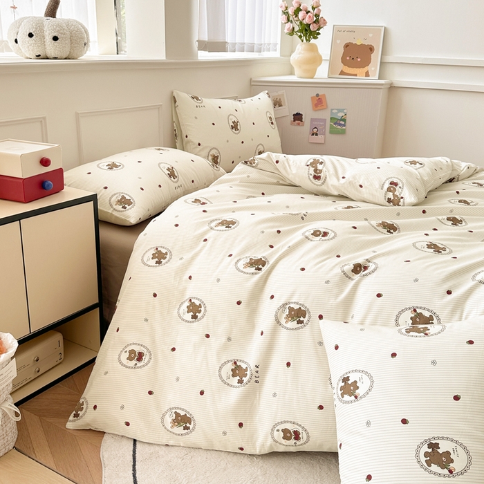 91家纺网 家纺一手货源 找家纺 柠馨 2025新款13372全棉床单床笠枕套被套单品系列-单被套 卡洛儿