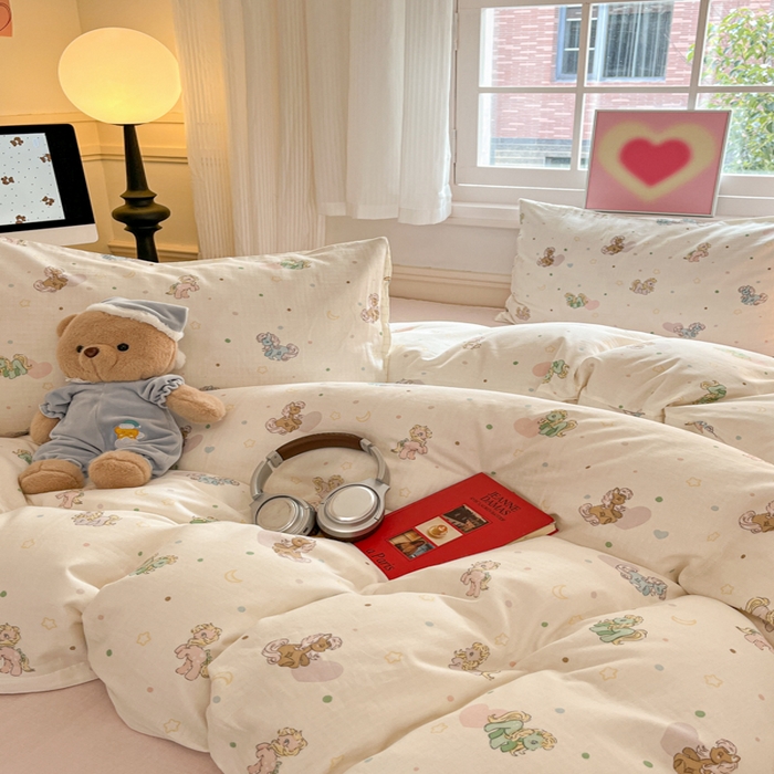 91家纺网 家纺一手货源 找家纺 博雅 2025新款全棉A类双层纱四件套 小马宝莉