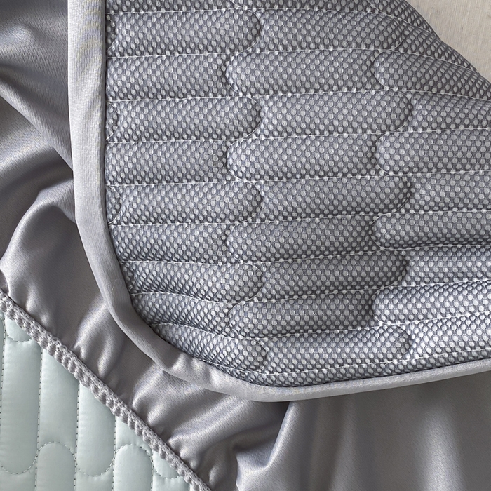 91家纺网 家纺一手货源 找家纺 由有家居 2025新款50S双股长绒棉全棉刺绣绗缝夹棉床笠床垫保护罩 海清绿